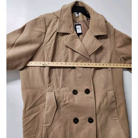 Avenue Plus Size Faux‎ Wool Peacoat Camel Size 30/32 - Picture 5 of 11